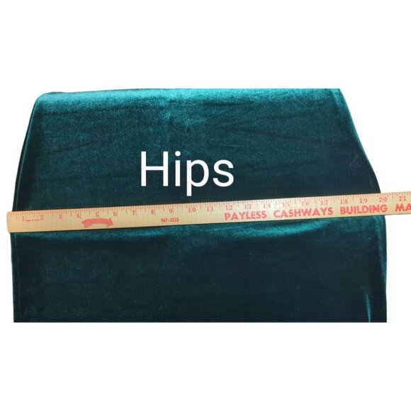 GB Womens Emerald Green Crush Velvet Dress XL Fairy Holiday Gothic Elegance Glam - Picture 10 of 13